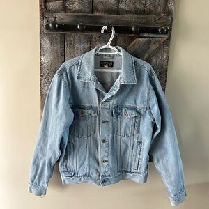 Men's Vintage Legendary Gold Faded Blue Jean Jacket